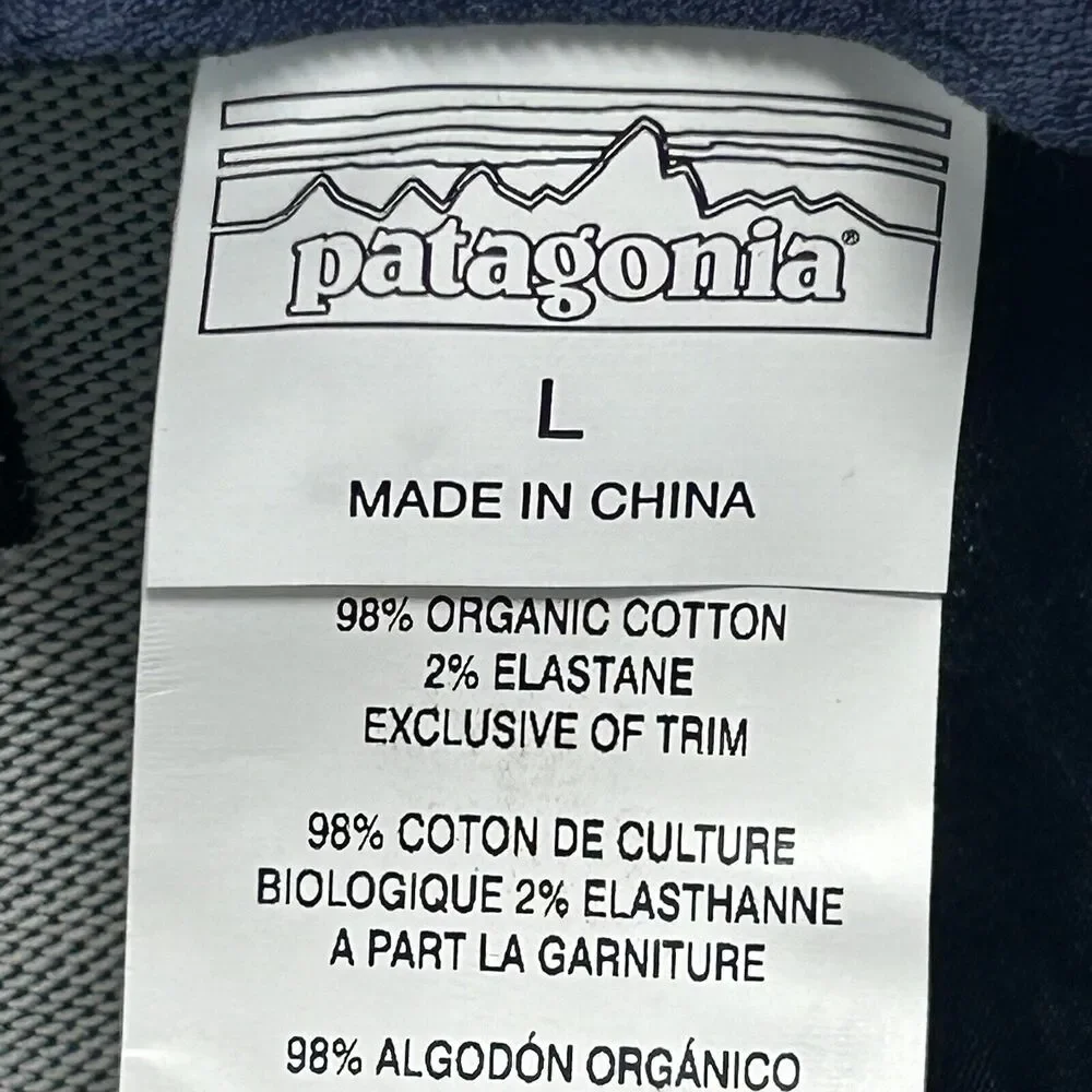 Patagonia Trucker Hat Teal Navy Brim P-6 Logo Size L Organic Cotton - Picture 7 of 7